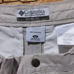 コロンビア　Columbia　ダック　パンツ　ライトグレー　W32