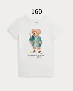 2025新品新作ラルフローレンポロベアガールズTシャツXL（160）ホワイト
