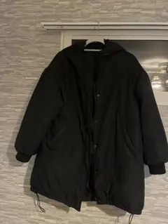 グレイルブラックダウンジャケット フード付き