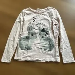 H&M キッズ 長袖カットソー うさぎ柄 ピンク