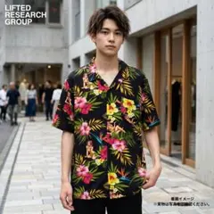 マロ様ご購入【希少】LRG スカルフラガール 総柄 オープンアロハシャツ Lのサムネイル