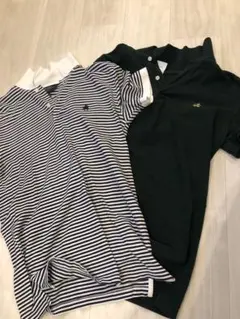 Brooks Brothers ポロシャツ　グリーン&ボーダー2着セット