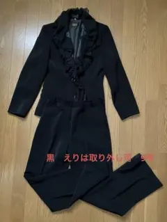 黒の冠婚葬祭や卒業式、卒園式で活躍のパンツスーツ　9号