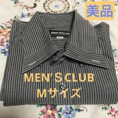 （新品・未使用）MEN’ＳCLUB 半袖シャツ　Ｍサイズ　ストライプのサムネイル