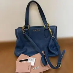 MIUMIU ミュウミュウ ヴィッテロカリブ　ストラップ保存袋付き MIUMIU ミュウミュウ ヴィッテロカリブ ストラップ保存袋付き - メルカリ