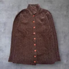 ブラウンニットセーター ハイネック