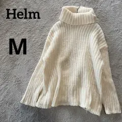Helm ヘルム　タートルネックニット　セーター　M アイボリー