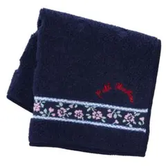 Cath Kidston ネイビー 花柄タオルハンカチ