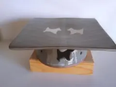 コンポート皿 ワンちゃんのプレートや抜きや埋め込みあり ハンドメイド