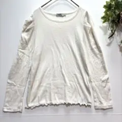 【earth music&ecology】極美品！長袖カットソー 白　M