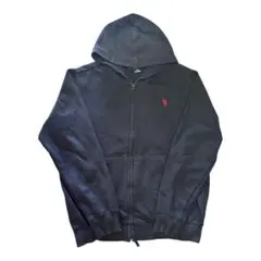 US POLO ジップアップ パーカー ブラック