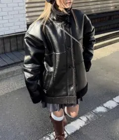 ok.soon☆faux-leather half shorts 1 - メルカリ