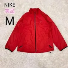 美品 NIKE ナイキ ジップアップ ナイロンジャケット レッド Mのサムネイル