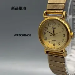 SEIKOセイコー　ALBA アルバ 腕時計　ゴールド 蛇腹 レトロ レディースのサムネイル