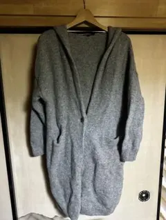 最安値美品送料無料UNIQLO ウールブレンドニットロングコートカーディガンL