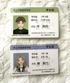 正反対な君と僕 東紫乃 平秀司 学生証風カード 2点セット 正反対な君と僕展 購入特典 学生証 平秀司 東紫乃 2点セット - メルカリ