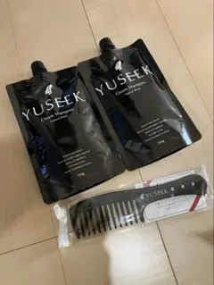 未使用！ YUSEEK クリームシャンプー 350g ×2 専用コーム付き