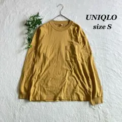 UNIQLO✨ユニクロ（S）ウォッシュコットンクルーネックTシャツ 黄色