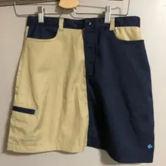 コロンビア　ツートンカラー スカート ベージュ ネイビー