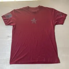 f*様 US古着 Tシャツ アメカジ ストリート プリント 古着 えんじ 赤