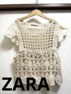 ZARA ベージュ ノースリーブ トップス M