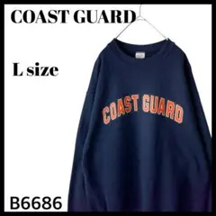 USA製 COAST GUARD アメリカ沿岸警備隊 スウェット 裏起毛 紺 L