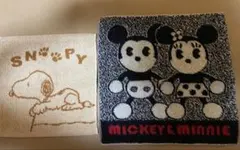 スヌーピー＆ミッキー・ミニー タオル2枚セット