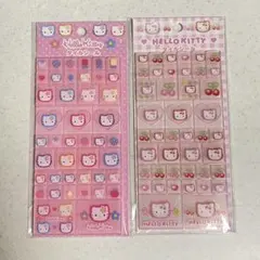 ハローキティ　タイルシール　2点　カオハナ　さくらんぼ　新品未開封