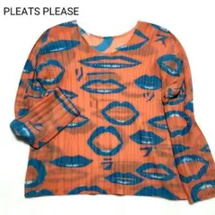 【美品】PLEATS PLEASE プリーツプリーズ カットソードルマンスリーブ PLEATS PLEASE ドルマンスリーブ カットソー マルチカラー L 美品