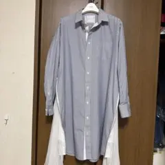 極美品】sacai サカイ プリーツ シャツワンピース 白 22-06245 - メルカリ