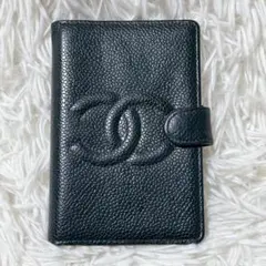 【極美品】CHANEL シャネル 手帳ケース ココマーク キャビアスキン