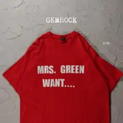 00’s GEMROCK Tシャツ メッセージ　レッド