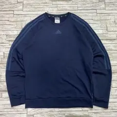 マ*ル様 アディダス スウェット ネイビー ワンポイント 3ライン スポーツ