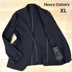 美品✨ヘンリーコットンズ シアサッカー アンコンジャケット 大きいサイズ XLのサムネイル