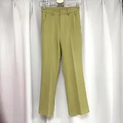 美品 GRL グレイル センタープレス セミフレアパンツ
