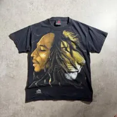 90s 00s USA製 Zion BobMarley black 大判プリントのサムネイル