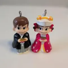 ★最終お値下げいたしました★不二家 ペコちゃん花嫁 花婿 キーホルダー