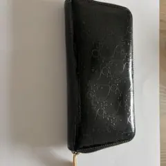 Dior 長財布 ラウンドエナメル バイカラー黒