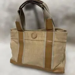 トリーバーチ　TORY BURCH トートバッグ　キャンバス×レザー　ロゴ