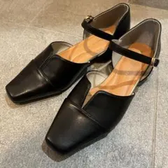 オリエンタルトラフィック スリット セパレートパンプス サイズM 23.5 黒のサムネイル