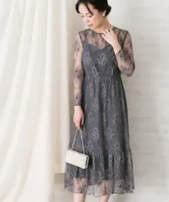 結婚式ドレス　パーティードレス　お呼ばれドレス　オケージョンドレス　コンビワンピ