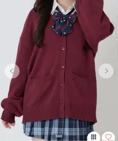 未使用 レッドワイン(レッドソナタ) カーディガン