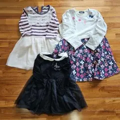 女の子　100 110 ワンピース　３点セット