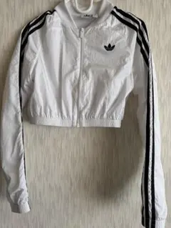 アディダス クロップドジャケット ホワイト