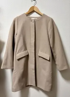 MAJESTIC LEGON ベージュ ノーカラーロングコート