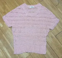 OZOC サーモンピンク ニット 38