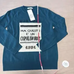 Max Mara Mサイズ 青緑 プリントニット