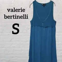 valerie bertinelli ノースリーブワンピ エメラルドグリーン S