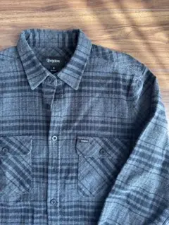 BRIXTON ブリクストン チェック柄 長袖シャツ ブラック グレー系のサムネイル