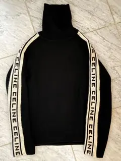 CELINE カシミヤタートルネックセーター S ブラック